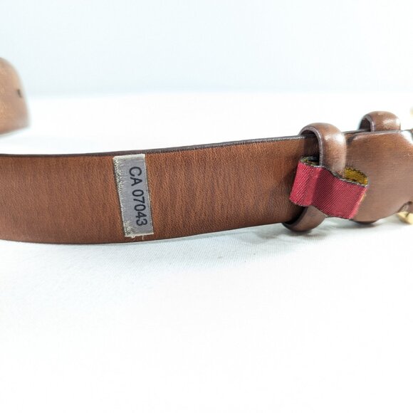 Cole Haan brown leather belt  solid brass buckle size 42 / 105 - Picture 3 of 10